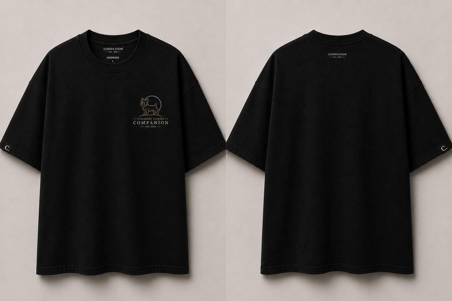 Yorkshire Terrier embroidery T-shirt