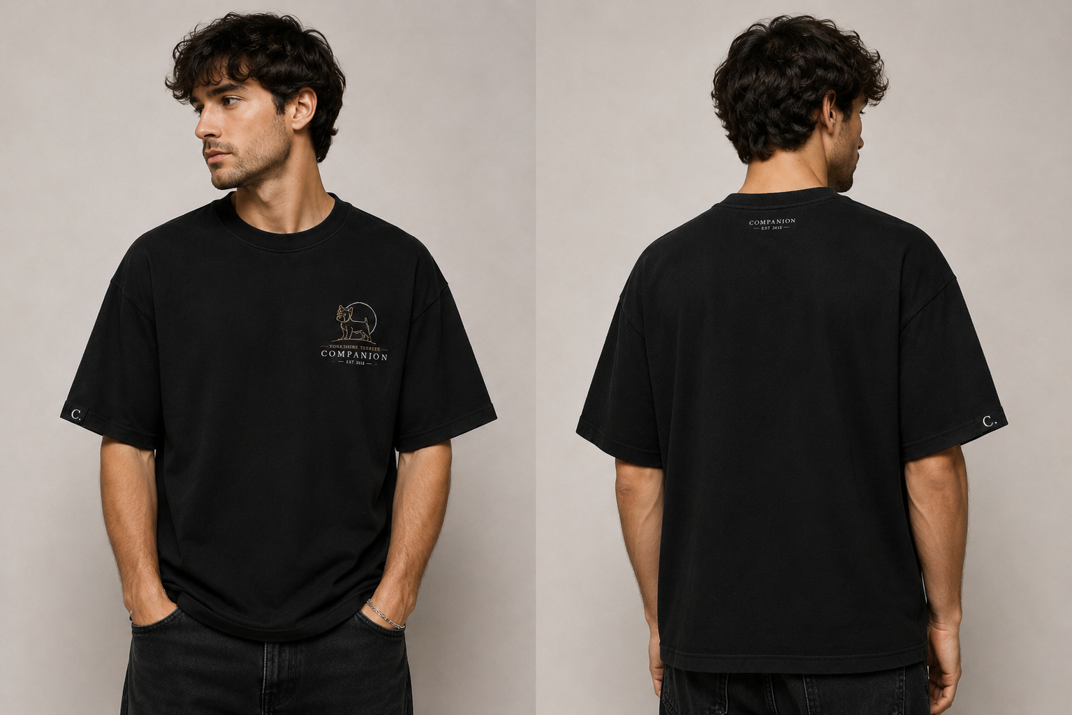Yorkshire Terrier embroidery T-shirt