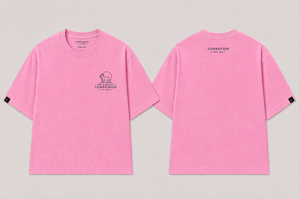 French Bulldog embroidery T-shirt