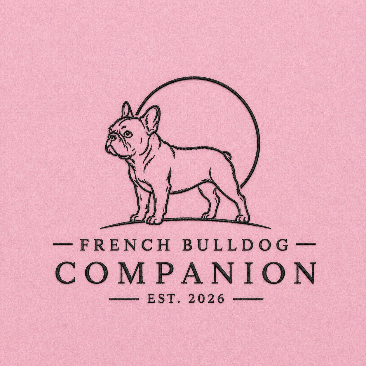 French Bulldog embroidery T-shirt