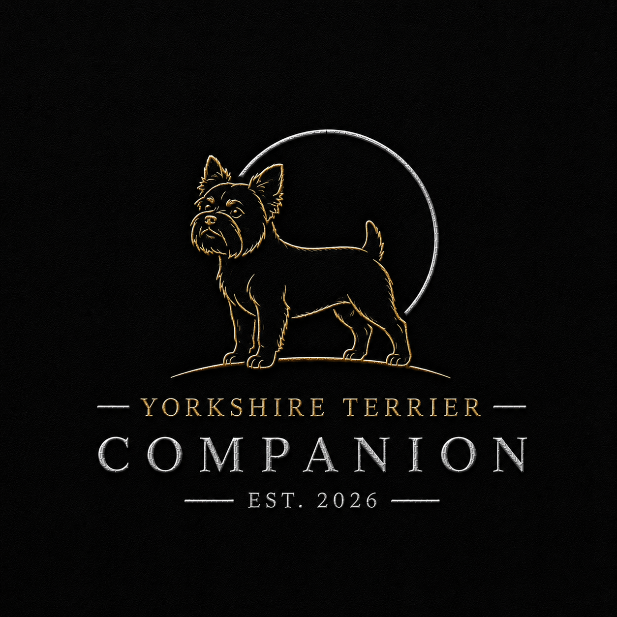 Yorkshire Terrier embroidery T-shirt